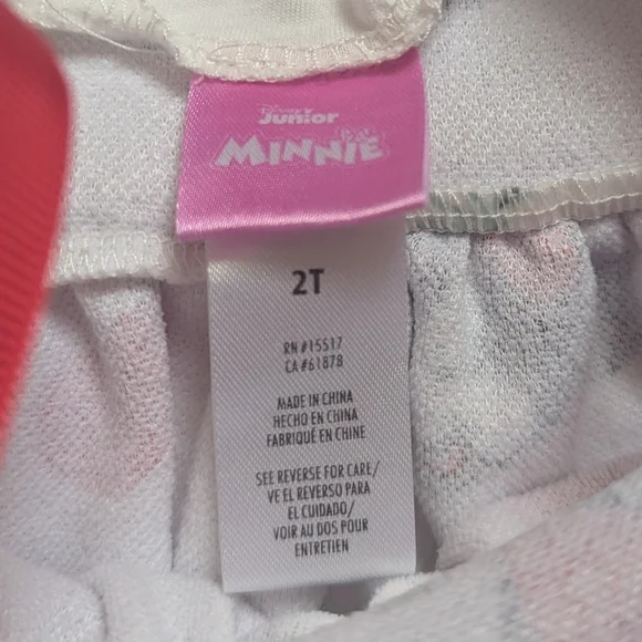 Minnie Mouse Walt Disney Junior Kids Dress 2T Sleeveless Summer Vacation White - Picture 3 of 7